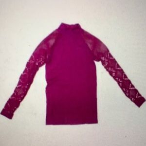 BONGO RIBBED TOP with LONG SLEEVE CUTOUTS KEYHOLE